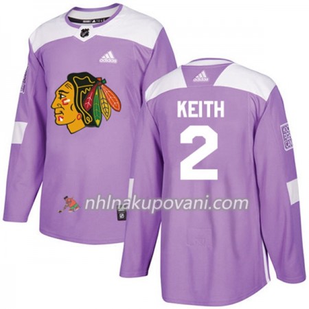 Chicago Blackhawks Dresy Duncan Keith 2 Adidas 2017-2018 Nachová Fights Cancer Practice Authentic - Pánské Chicago Blackhawks Dresy Duncan Keith 2 Adidas 2017-2018 Nachová Fights Cancer Practice Authentic - Pánské